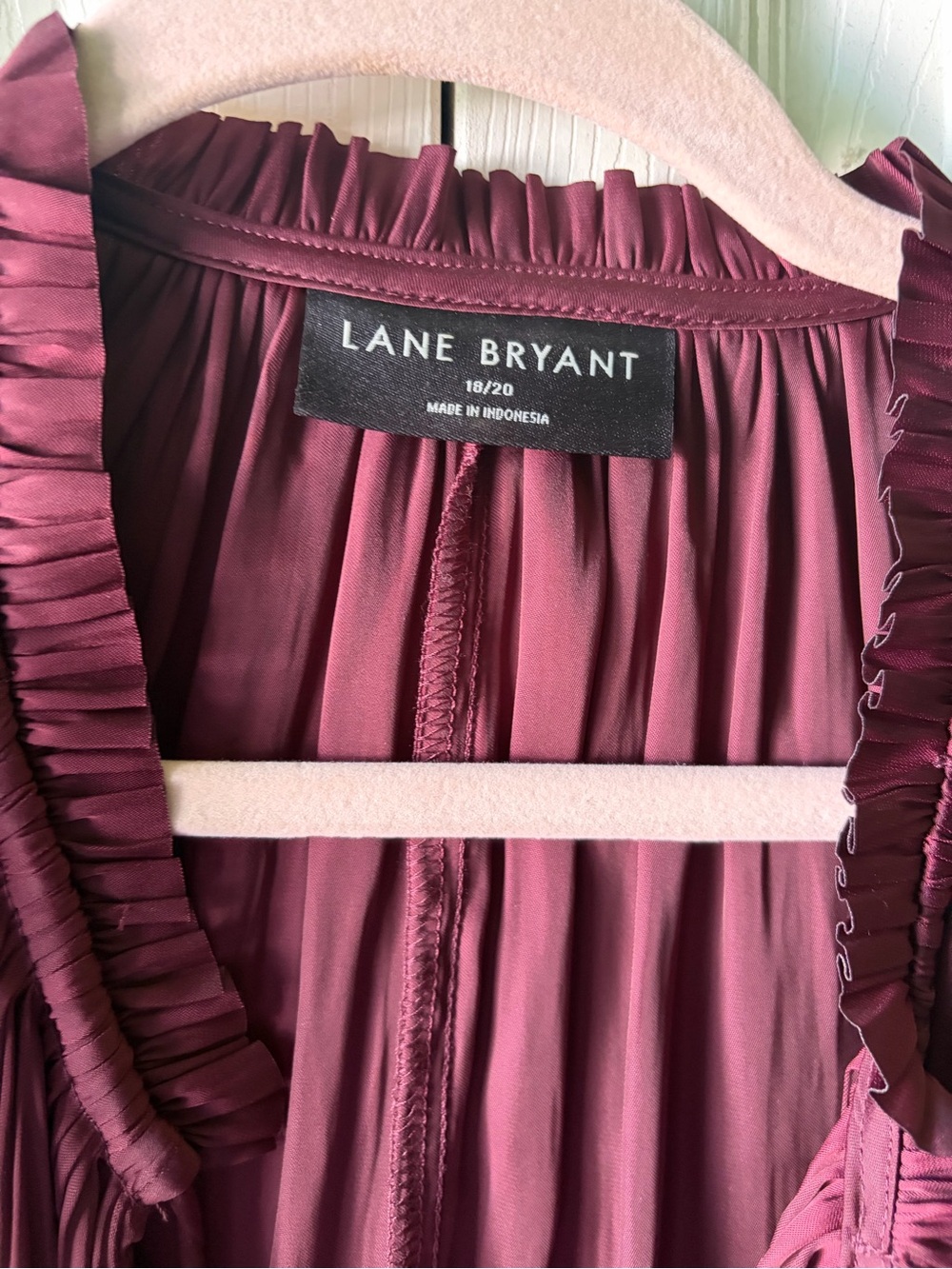 Lane Bryant Plum Pleated Top